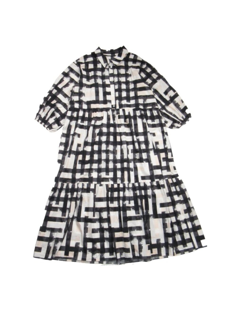 NWT Anthropologie Maeve Bettina in Carbon Plaid Cotton Shirt Dress XS - Picture 4 of 6